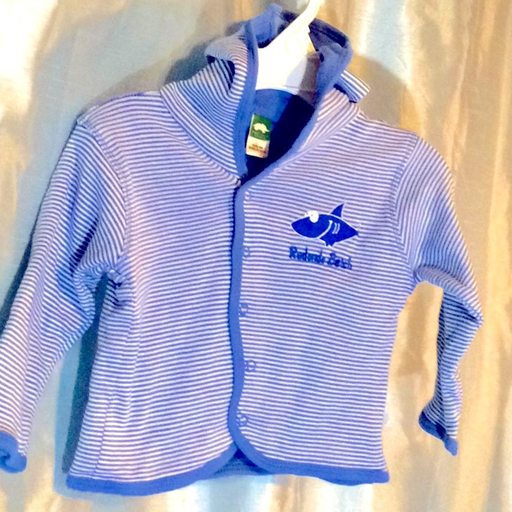 Reversible infant hoodie, snaps in front, NWT